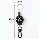 Compact retractable keychain featuring an anti-lost design.