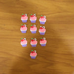 Pink cupcake bag charm accessories for decoration