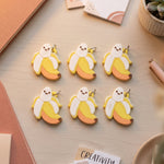 Colorful banana-shaped keychains for daily use