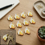 Playful cartoon banana keychain set for bags and keys