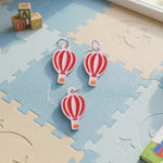 Assorted colorful hot air balloon keychain set for gifts