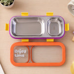 Heavy-duty stainless steel lunch box for travel and office use