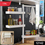 Multipurpose rotating storage rack holding spices and oils in kitchen