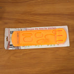 Lifestyle shot of the plastic knife stand holding a variety of kitchen knives, ready for use.