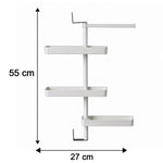 Detailed measurements diagram of rotating storage rack for reference
