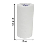 Close-up showing sheet size and perforation on Freshee kitchen paper towel roll