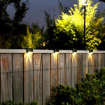 Close-up of a single solar step light demonstrating its durable, weather-resistant casing.