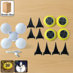 Two solar garden LED ground lights with decorative multi-panel design