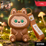 Small silicone pouch keychain designed with a cute cartoon character for daily use