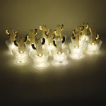Decorative flameless cactus candle with LED light inside transparent holder