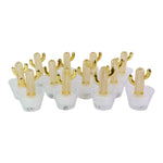 Warm glowing cactus shaped LED tealight candle suitable for festivals and parties