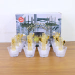 Ambient lighting with decorative cactus LED tealight candles in living room
