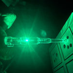 Digital voltage tester pen showing bright LED indicators for live and neutral wires