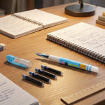 Fun cartoon themed liquid ink pen set for writing