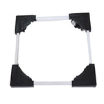 Sturdy machine stand providing raised support for washing machine base