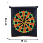 Size reference showing 12-inch magnetic dartboard set