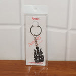 Display of Mahakal Trishul Damru metal keychain showing craftsmanship