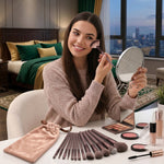 Makeup brush set with pouch for daily use