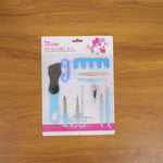 Home manicure pedicure set with stainless steel tools
