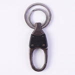Dual ring metal key holder holding multiple keys securely