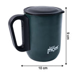 Hot and cold beverage stainless steel insulated mug with handle