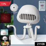 Portable USB mini fan with flexible tripod stand for desktop use