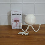 Summer portable handheld mini fan with USB recharge and star projector lighting