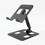Durable metal phone stand for tabletop use