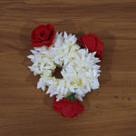 Traditional artificial flower gajra hair accessory with vibrant floral design