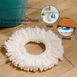 Microfiber mop head refill compatible with 360° spin mop handles