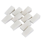 Smooth nails using rectangular nail shaping sponge buffer