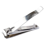 Angled view of heavy-duty stainless steel nail cutting tool