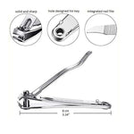 Size comparison of stainless steel nail cutter for easy portability