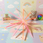 Complete glow stick set with connector for creative shapes