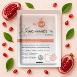 Niacinamide 1% Hydrating Facial Sheet Mask front packaging showing vibrant design