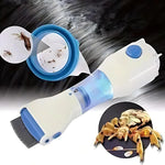Electric anti-lice comb with disposable capture filter installed
