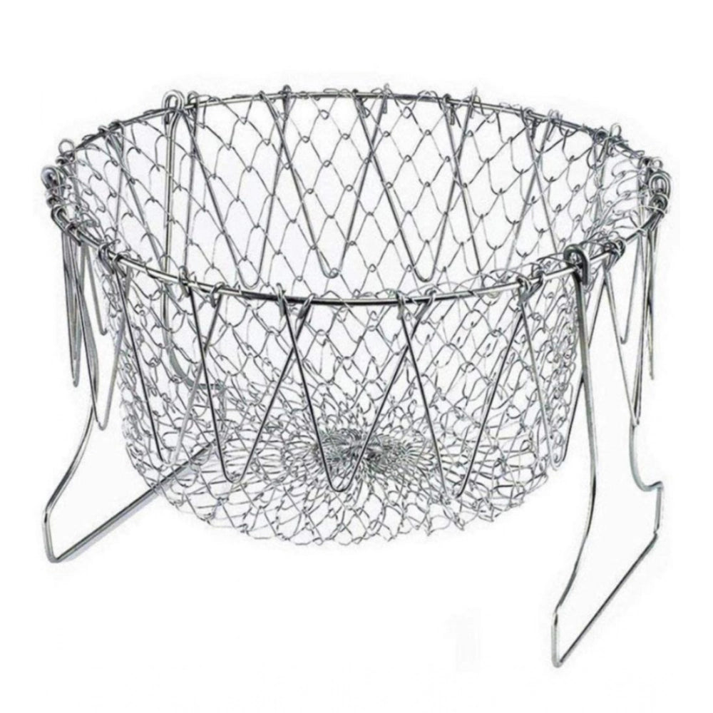 Foldable Chef Basket €“ Multi-Function Strainer And Steamer (Color: Assorted )