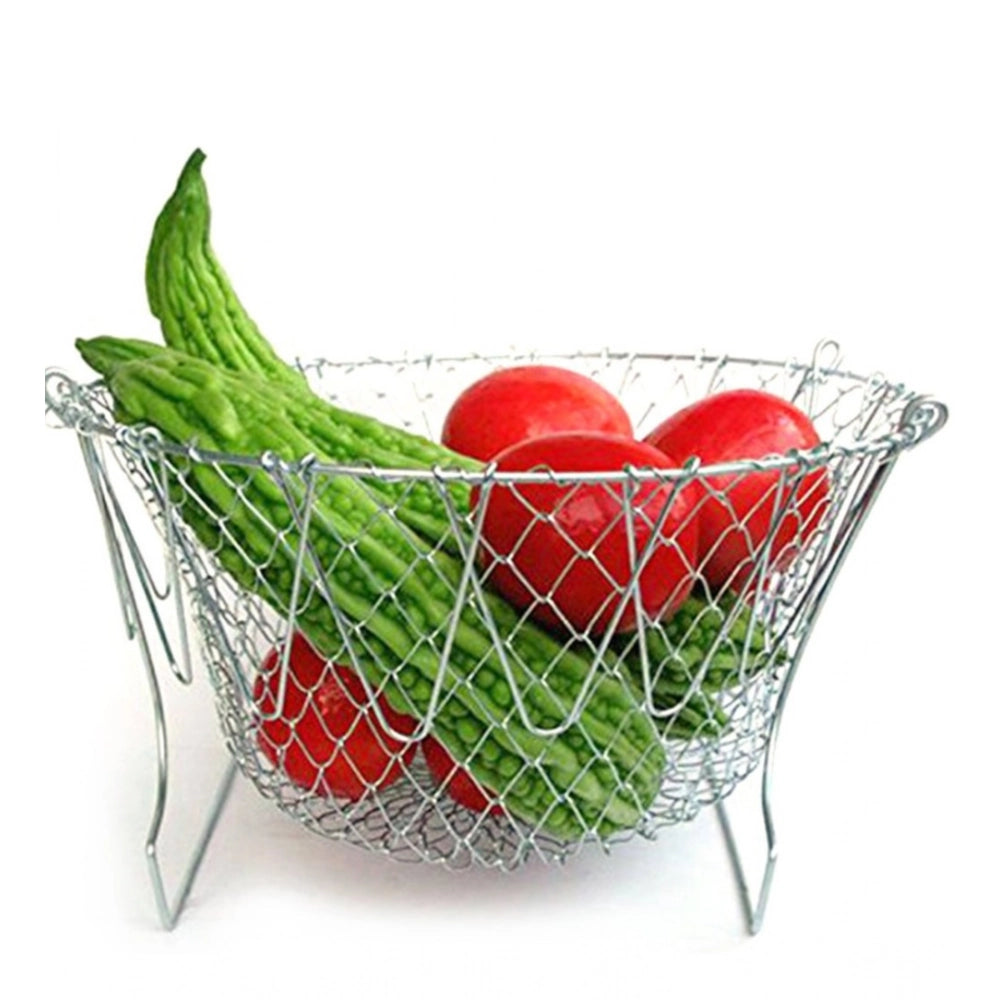 Foldable Chef Basket €“ Multi-Function Strainer And Steamer (Color: Assorted )