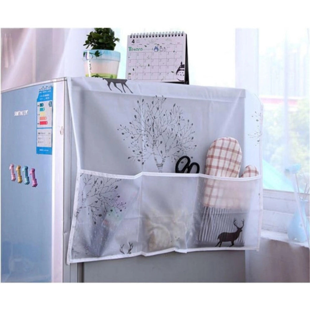 Refrigerator &amp; Microwave Oven Cover €“ Dustproof, Waterproof, and Heat-Resistant Protective Organizer (Color: Assorted )