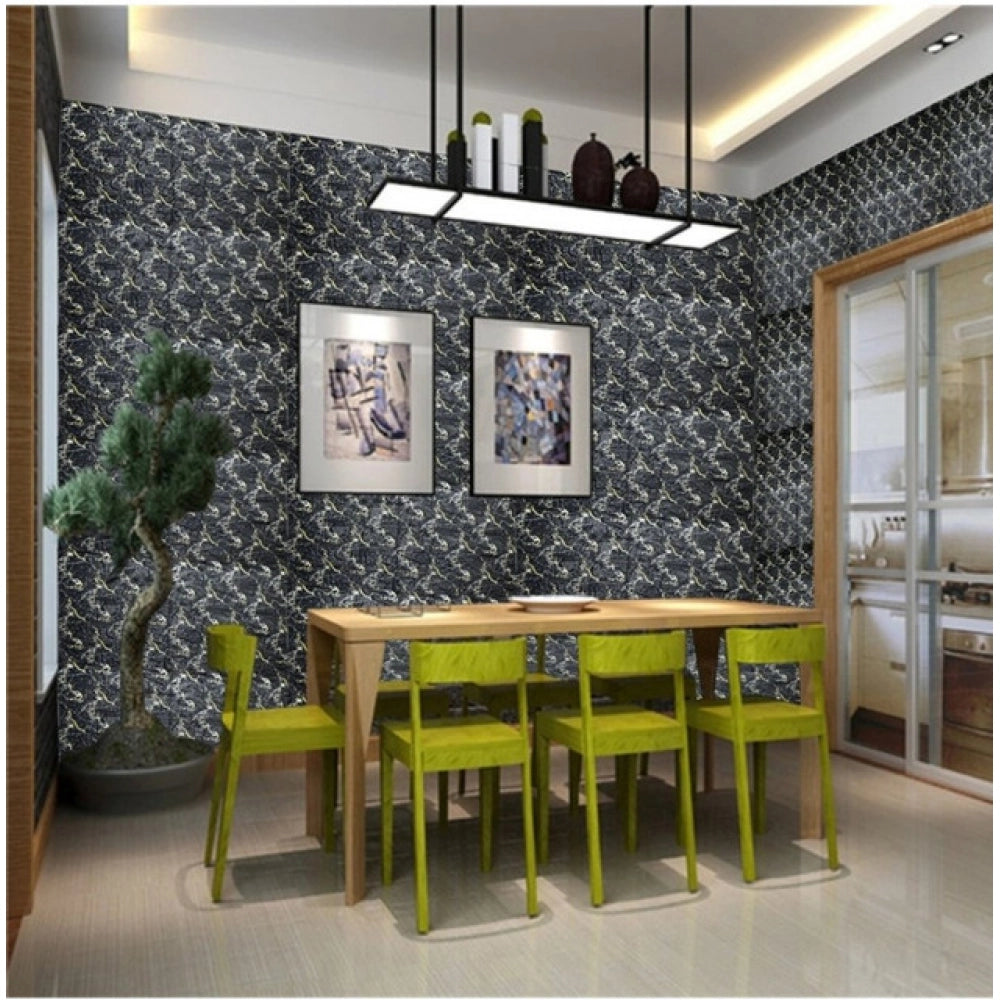Pack Of 3_Fancy 3D Wall Decor €“ Stylish Black Decorative Wall Art (Color: Assorted )