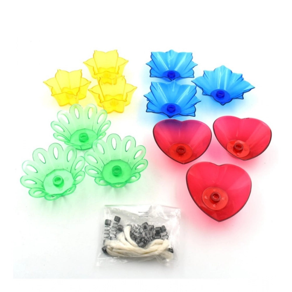 Pack Of 2_Floral Diya Set €“ Multi-Color Tea Light Holders Set of 12 (Color: Assorted )