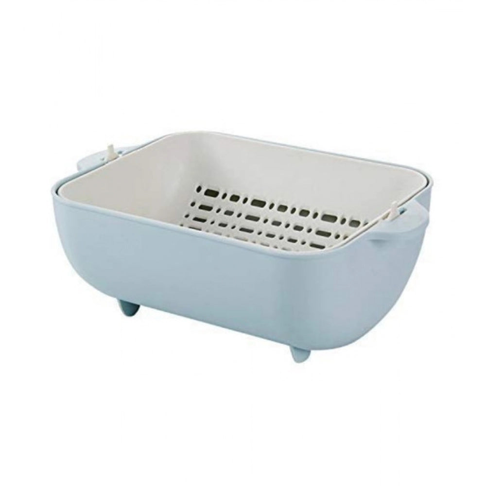 Pack Of 2_Multi-Purpose Kitchen Basket €“ Ideal for Straining, Sieving, Washing And Holding Fruits or Foods (Color: Assorted )