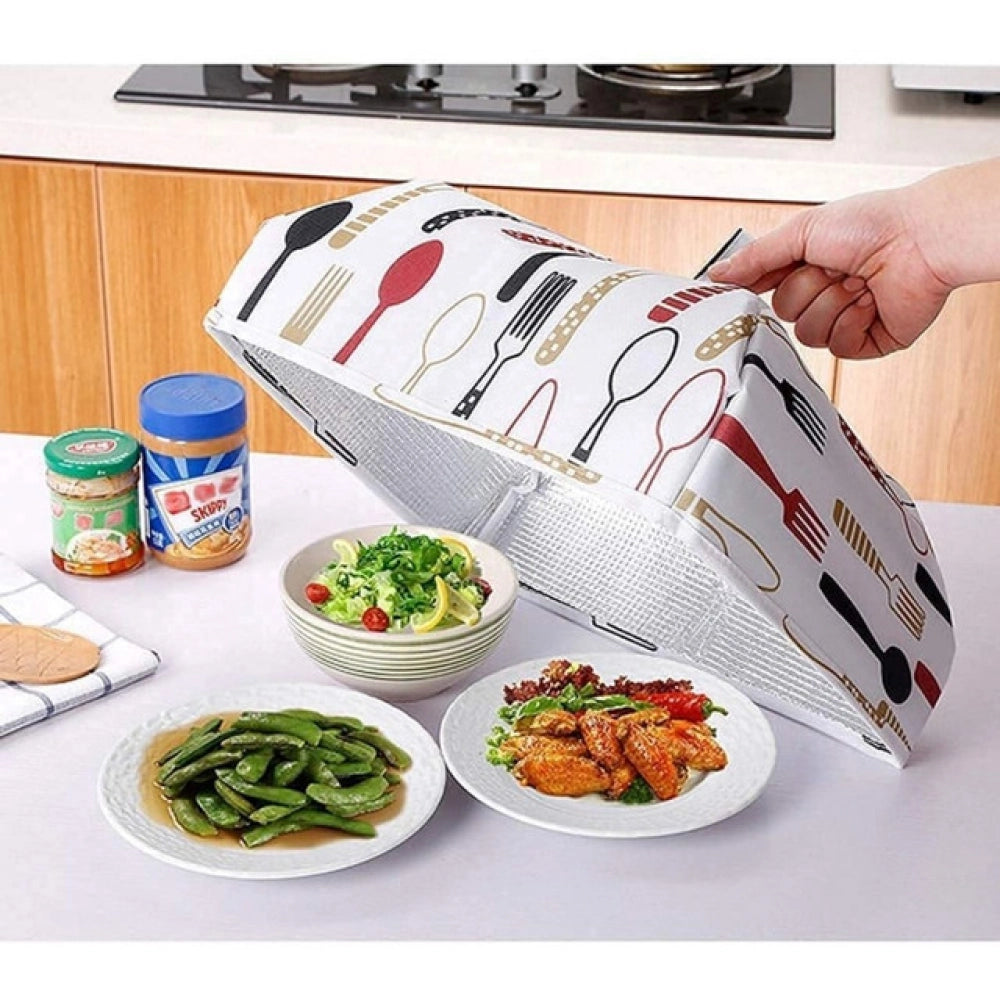 Pack Of 4_Food Dish Cover €“ Reusable Mesh Lid for Protecting Food from Dust And Insects (Color: Assorted )