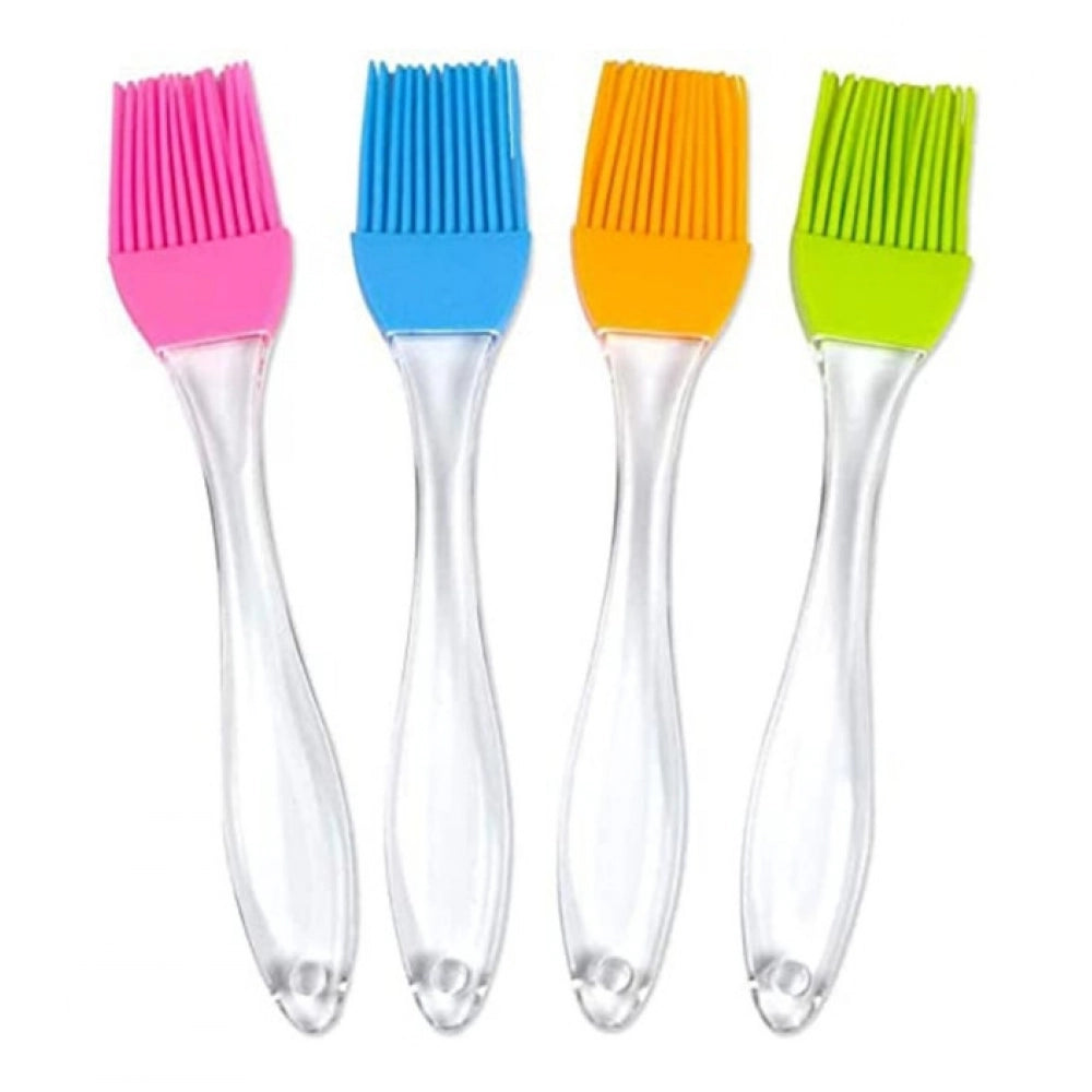 Pack Of 10_Silicone Oil Brush €“ Heat Resistant Cooking And Baking Basting Brush (Color: Assorted )