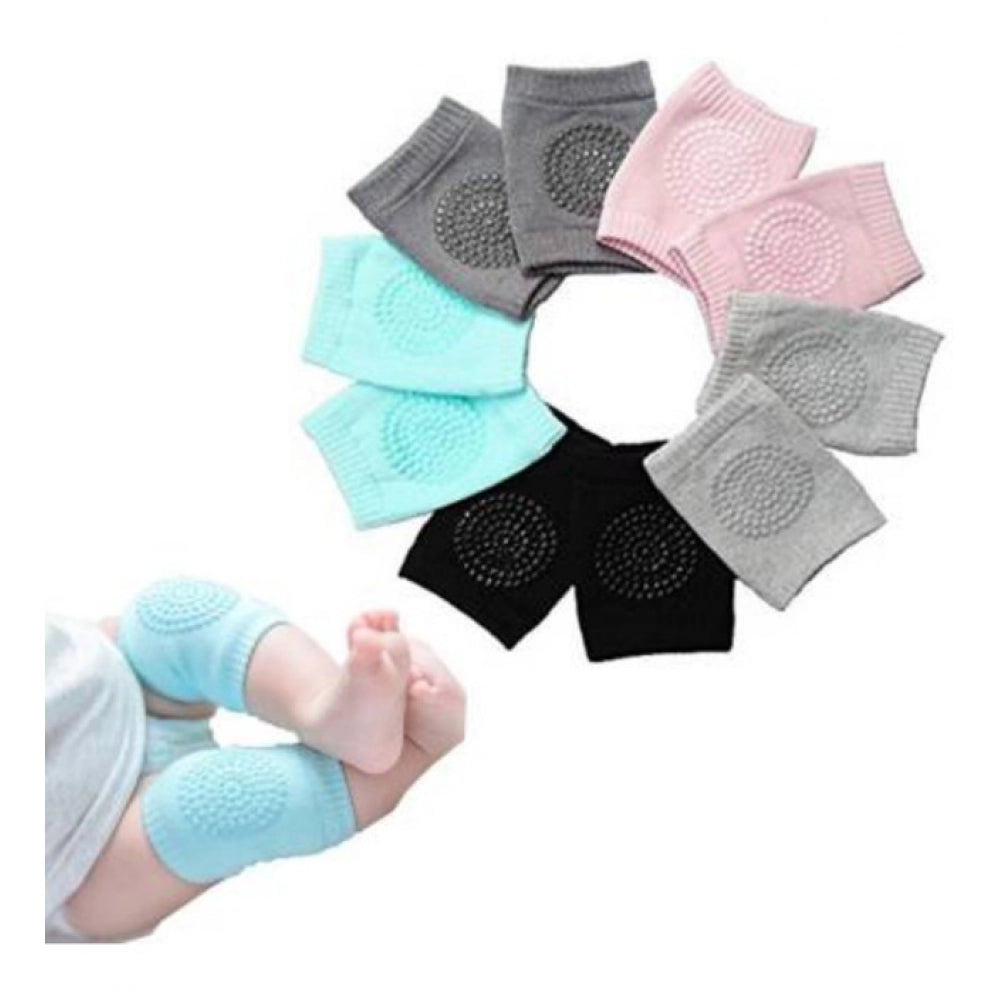 Pack Of 3_Baby Knee Pads €“ Soft And Comfortable Crawling Protectors (Color: Assorted )