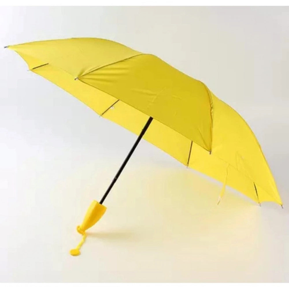 Banana Umbrella €“ Compact Foldable Umbrella with Banana-Shaped Case (Color: Assorted )