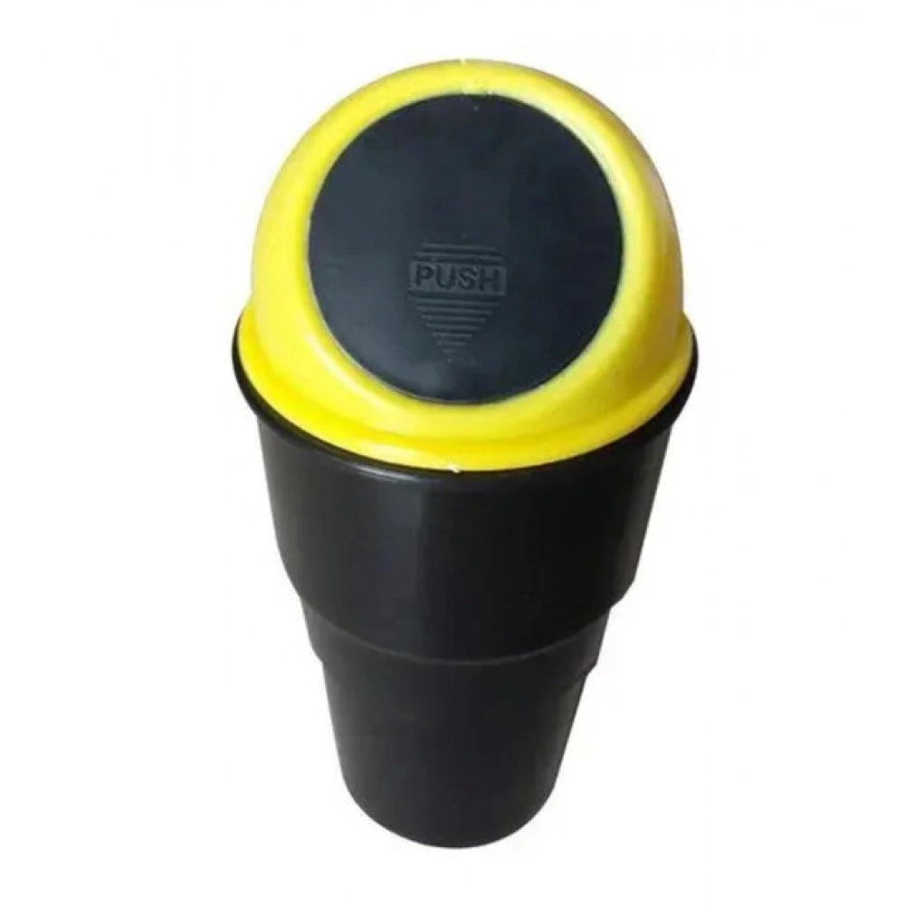Pack of 3_Mini Car Trash Bin €“ Portable Vehicle Garbage Containers (Color: Black)