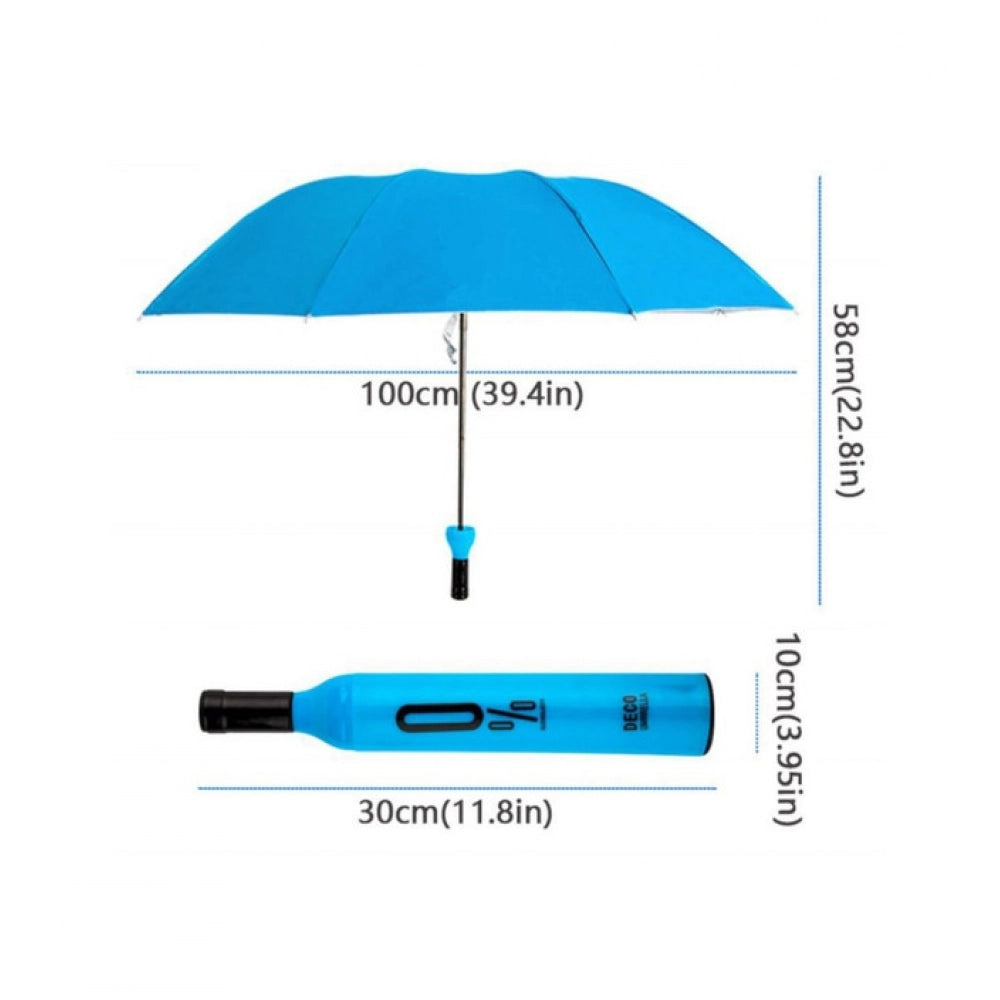 Bottle-Shaped Umbrella €“ Compact Foldable Rain Protection (Color: Assorted )