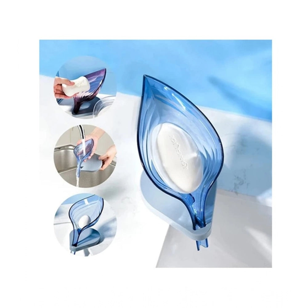 Pack Of 2_Leaf-Shaped Soap Holder €“ Stylish Bathroom Soap Dish (Color: Assorted )