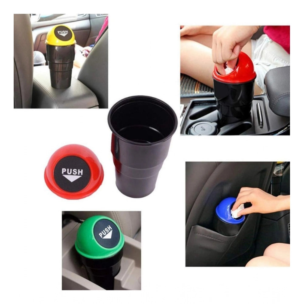 Pack Of 4_Car Dustbin €“ Portable Vehicle Trash Bin for Interior Organization (Color: Assorted )